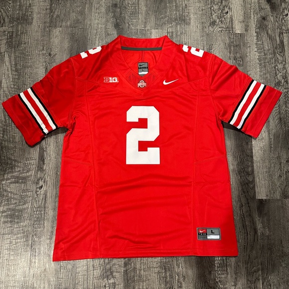 Caleb Downs Ohio State Buckeyes Red Jersey Men’s Size S-XXL - Picture 3 of 8